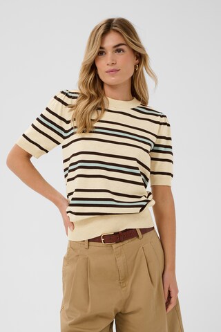 SAINT TROPEZ Sweater 'SZPila SS' in Beige: front