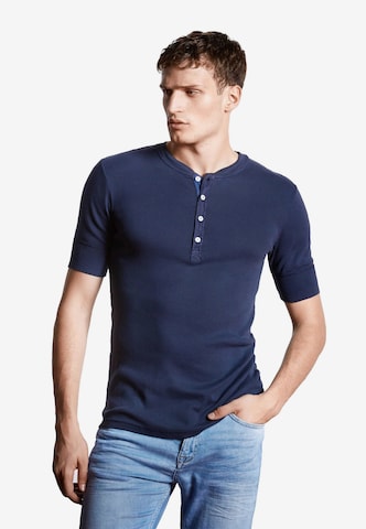 T-Shirt SCHIESSER REVIVAL en bleu : devant