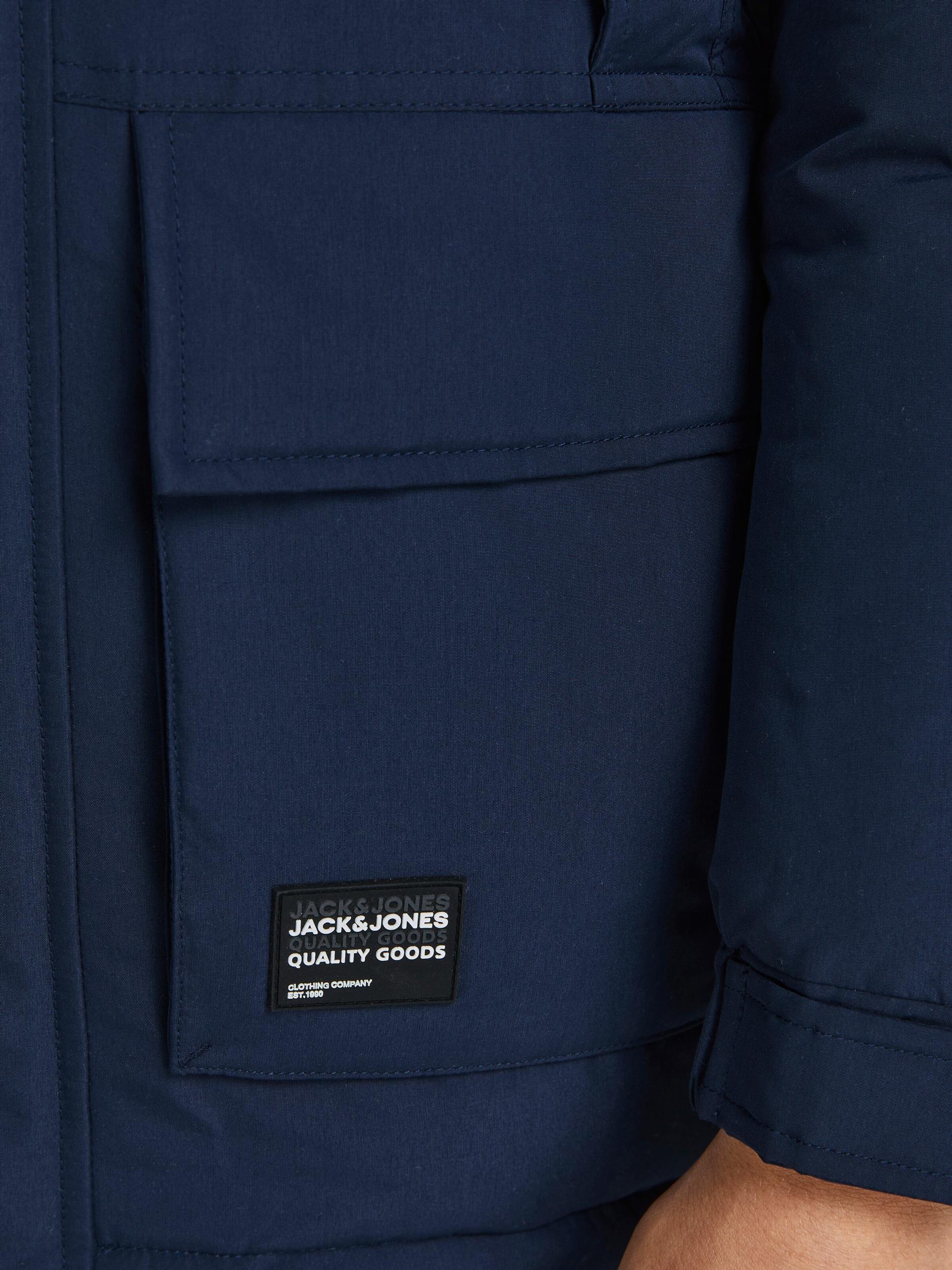 Kinder Kids (Gr. 92-140) Jack & Jones Junior Parka 'Super' in Navy - IN17720 Kinder Kids (Gr. 92-140) Jack & Jones Junior Parka 'Super' in Navy - IN17720