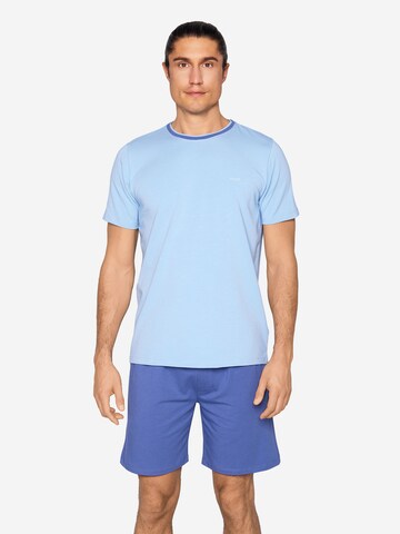 JOOP! Pyjama kort ' Core ' in Blauw: voorkant