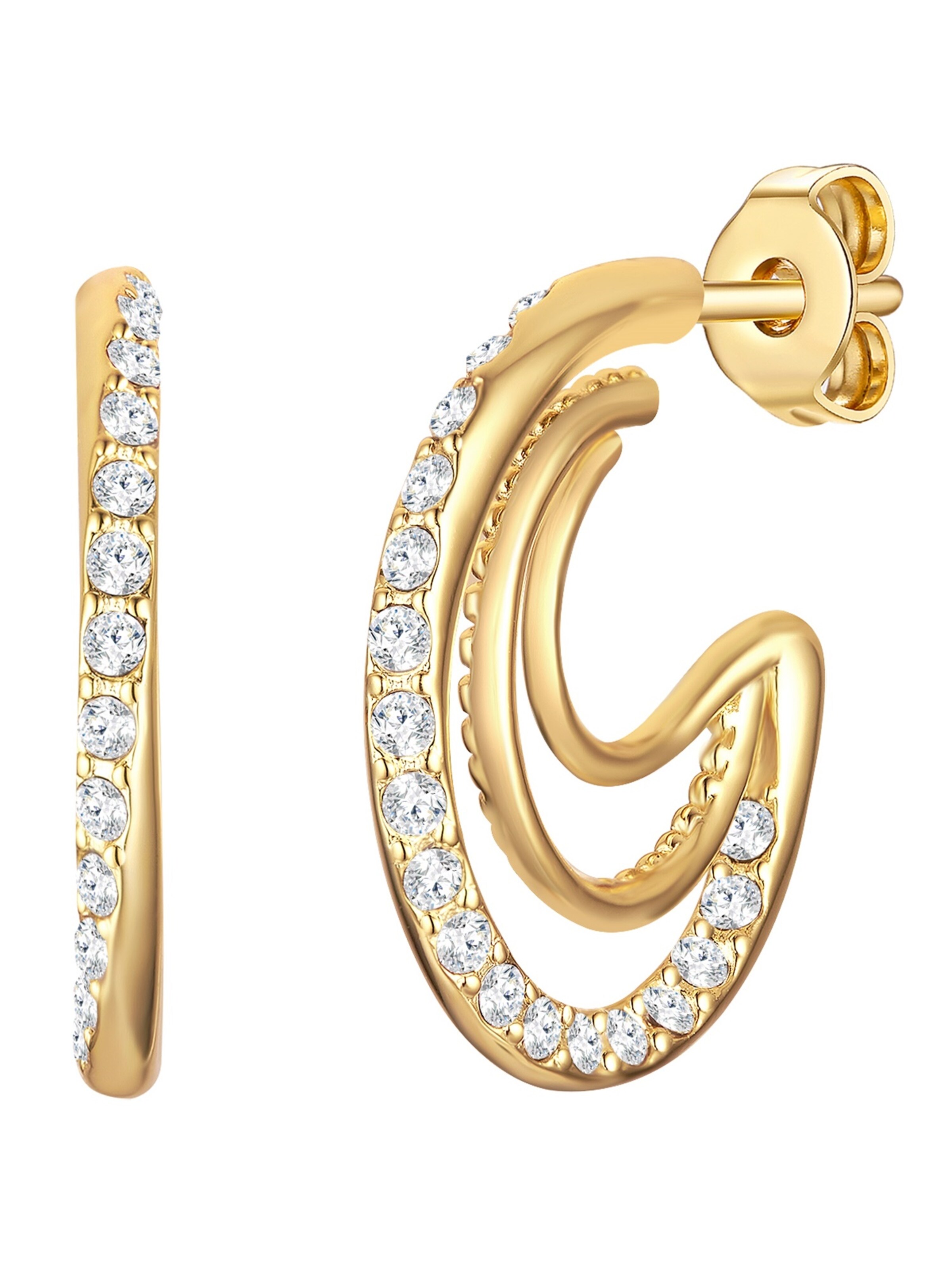 Lulu & Jane Earrings in Gold: front