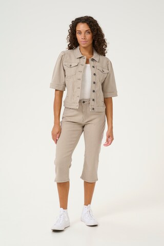 CULTURE Slimfit Bukser 'Milky' i beige