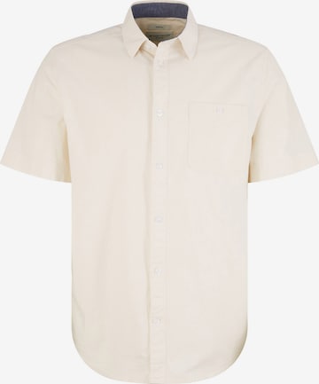 Coupe regular Chemise TOM TAILOR en beige : devant