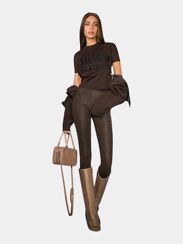 Made By Society Shirt 'Tricou SKIM - T27472' in Brown: front