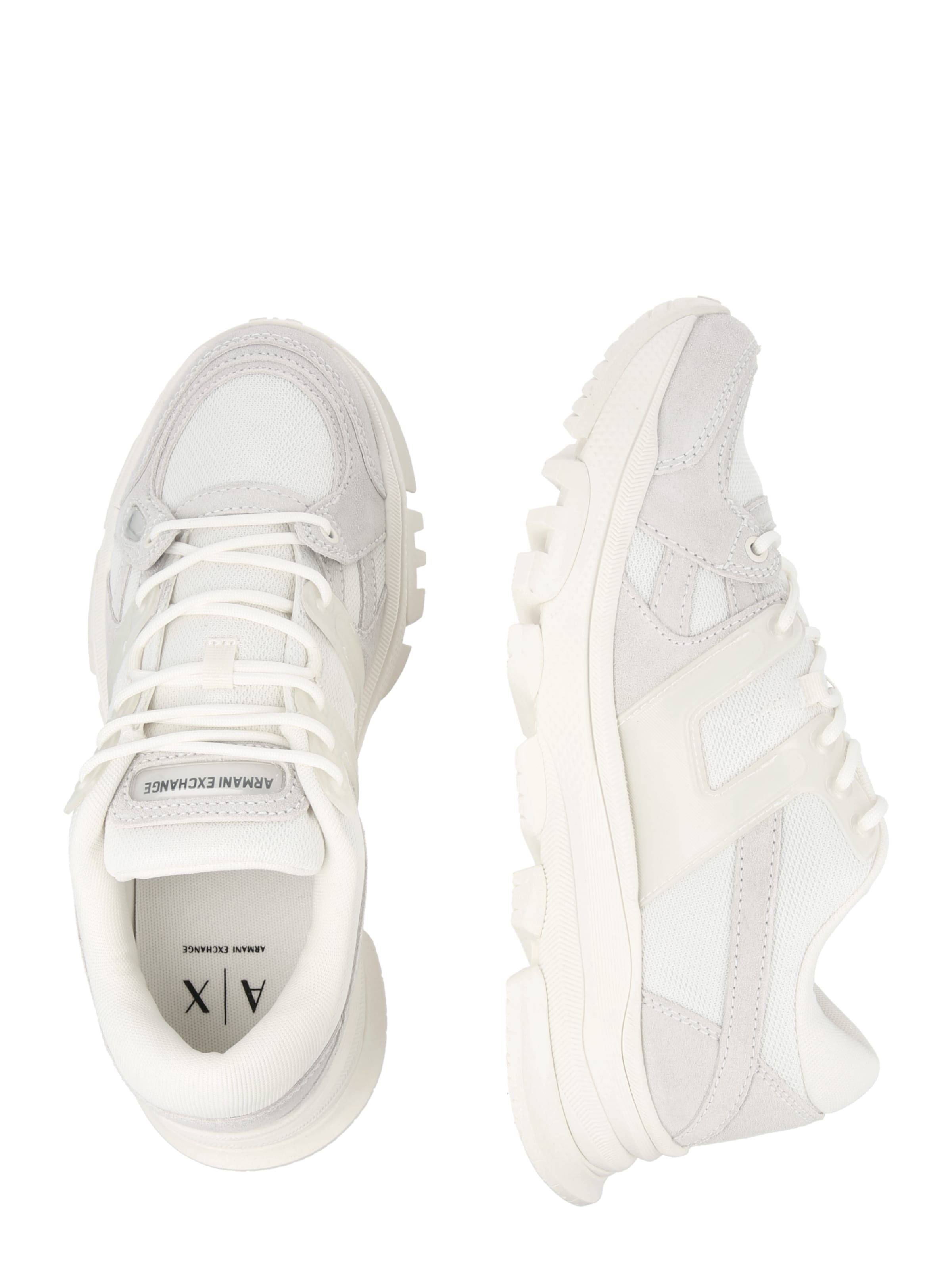 ARMANI EXCHANGE Matalavartiset tennarit 'CRASH' värissä valkoinen
