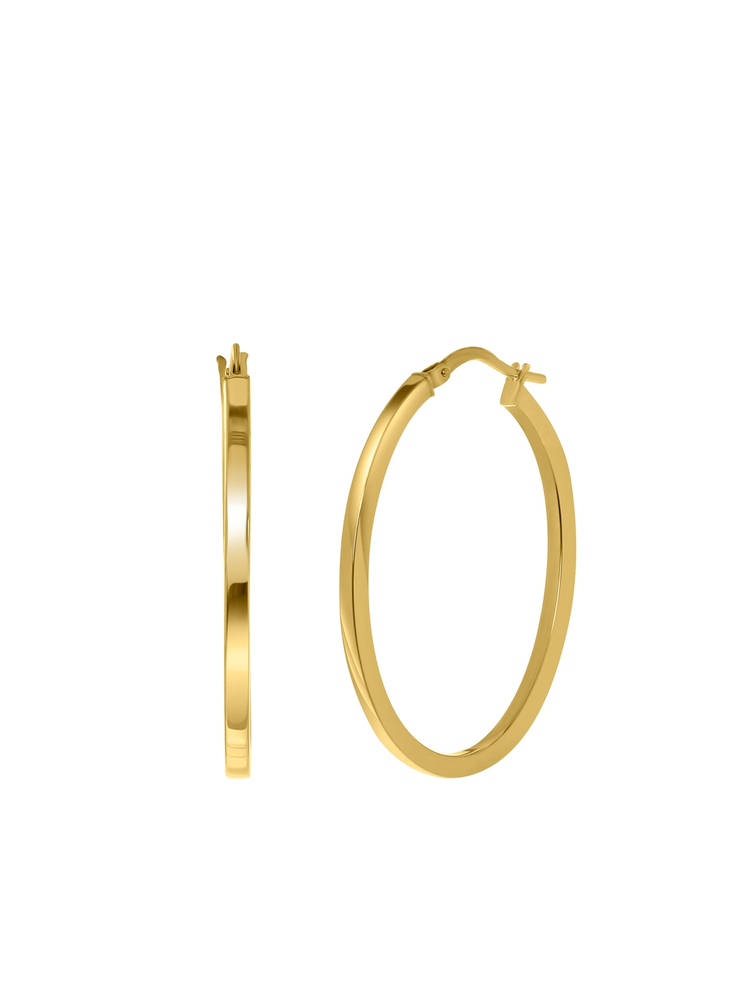 Lucardi Oorbellen 'Klassisch' in Goud: voorkant