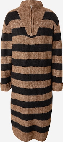 OBJECT Knitted dress in Brown: front