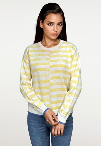 Frieda & Freddies NY Strickcashmerepullover Pullover in Gelb: Vorderseite