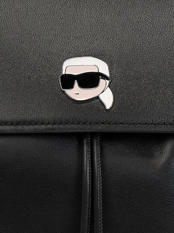 Sac à dos 'Ikonik Flap' Karl Lagerfeld en noir