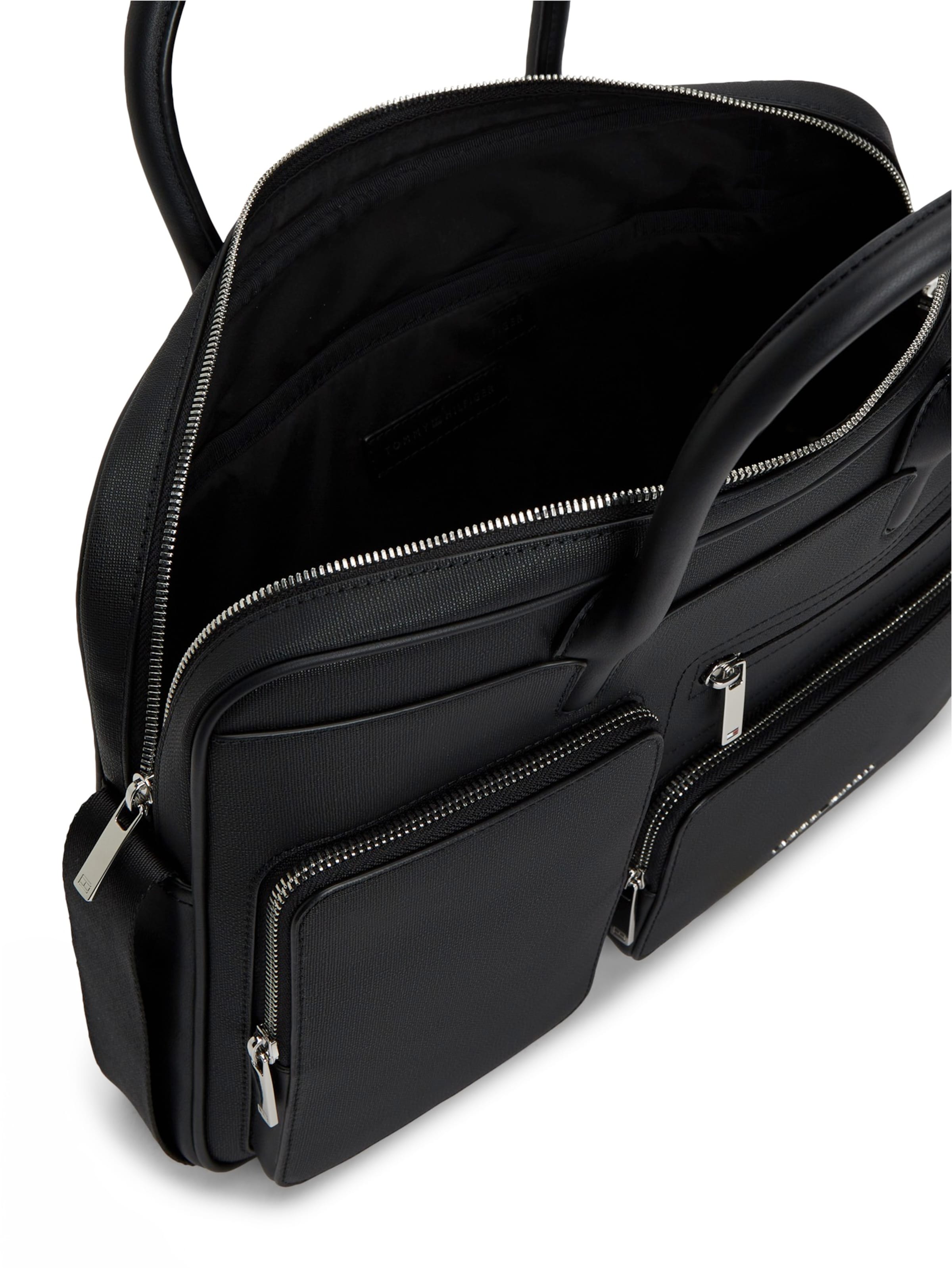 TOMMY HILFIGER Laptoptasche in Schwarz
