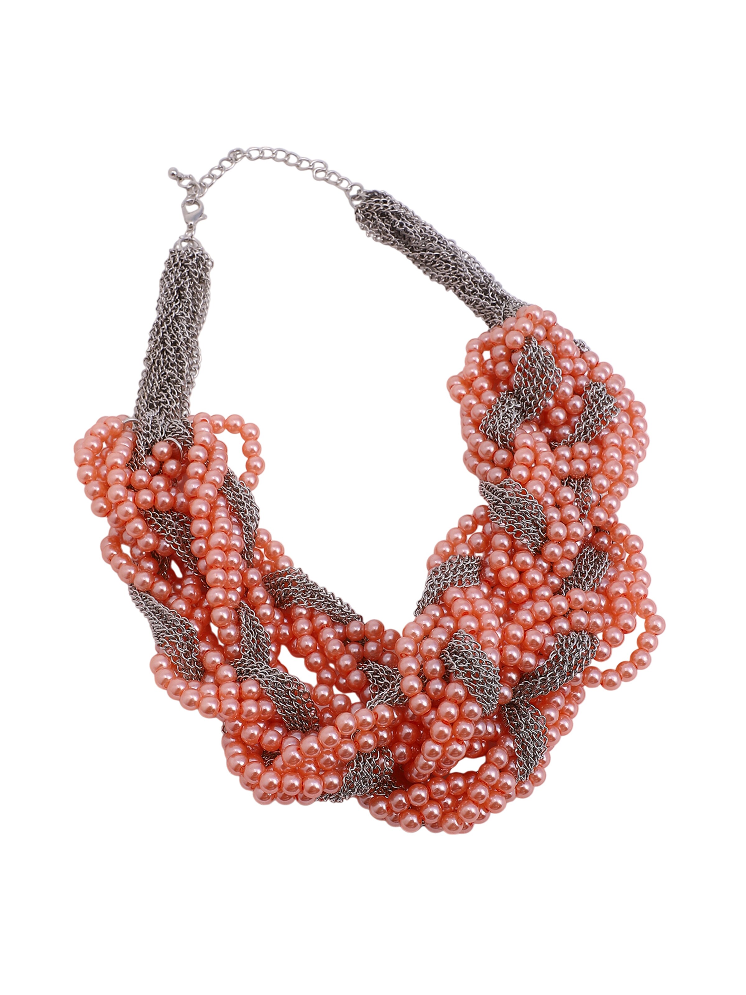 SOHI Necklace 'Kensley' in Pink: front