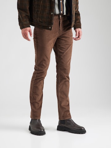 LEVI'S ® - Slimfit Calças de ganga '511® Slim' em castanho: frente
