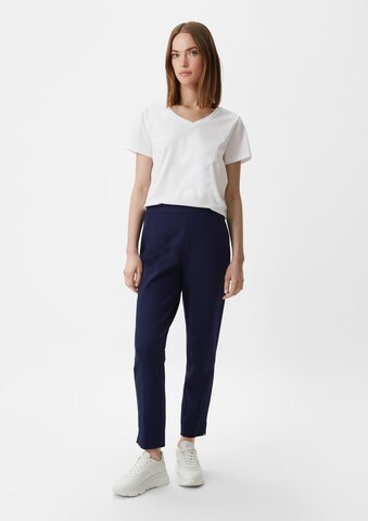 comma casual identity Regular Pleated Pants in Blue