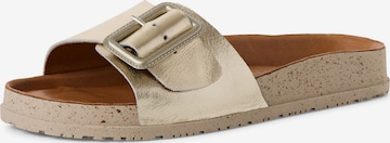 Mule Tamaris en or : devant