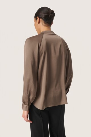 SOAKED IN LUXURY Blouse 'Loana' in Brown