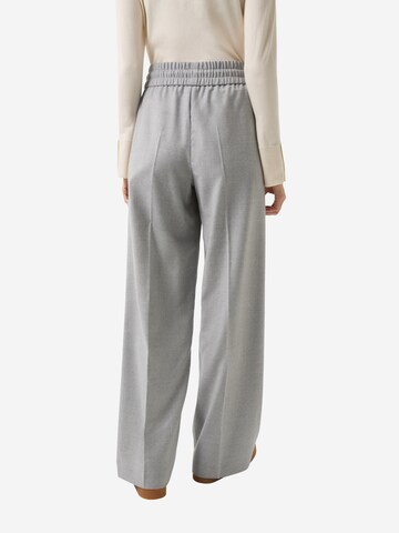BOGNER Loose fit Pleat-front trousers 'Ella' in Grey