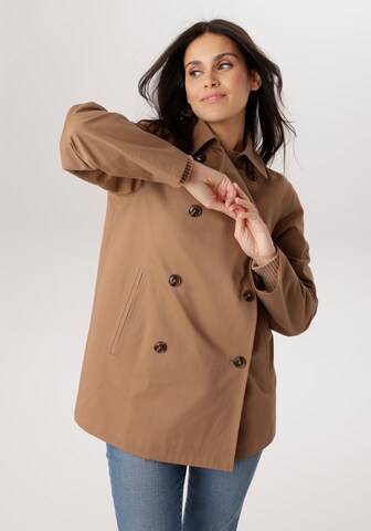 Aniston SELECTED Between-Seasons Coat in Brown: front