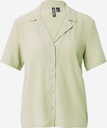 Camicia da donna 'OLIVIA' di PIECES in verde: frontale