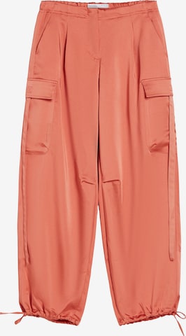 Bershka Ozke Kargo hlače | oranžna barva: sprednja stran