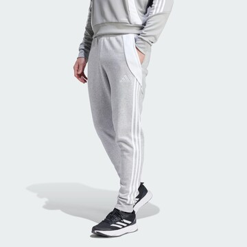 ADIDAS PERFORMANCE Tapered Sportbroek 'Tiro 24' in Grijs: voorkant