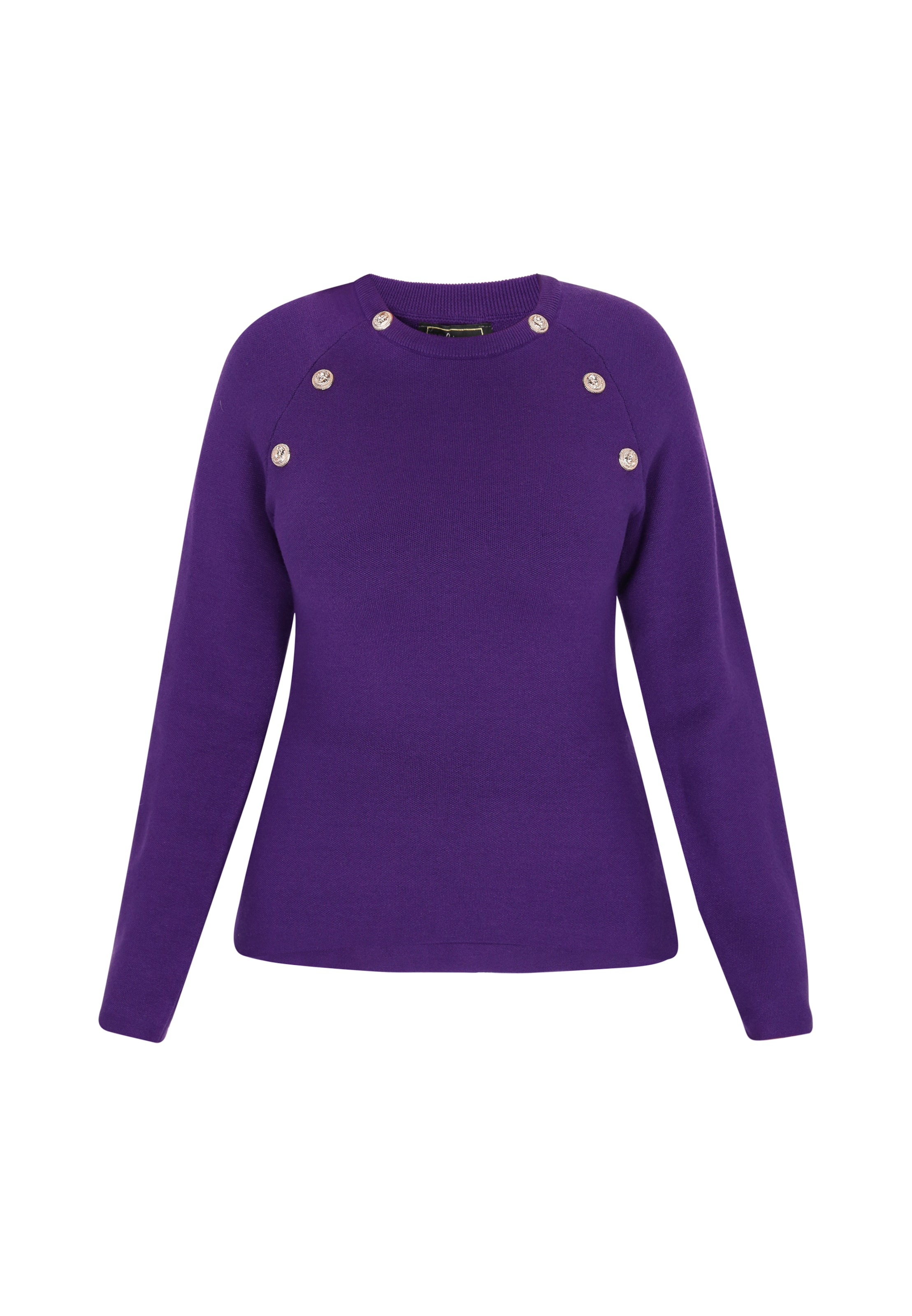 Pulover de la faina pe mov: față