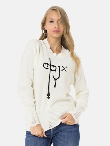 Pull-over CIPO & BAXX en blanc