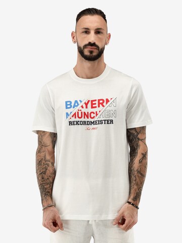 FC BAYERN MÜNCHEN T-Shirt Rekordmeister 'FC Bayern München' in Weiß: predná strana