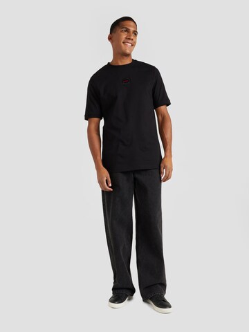 HUGO Shirt 'Diragolino' in Black