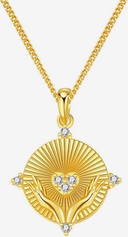 Hey Happiness - Cadena 'Love' en oro: frente