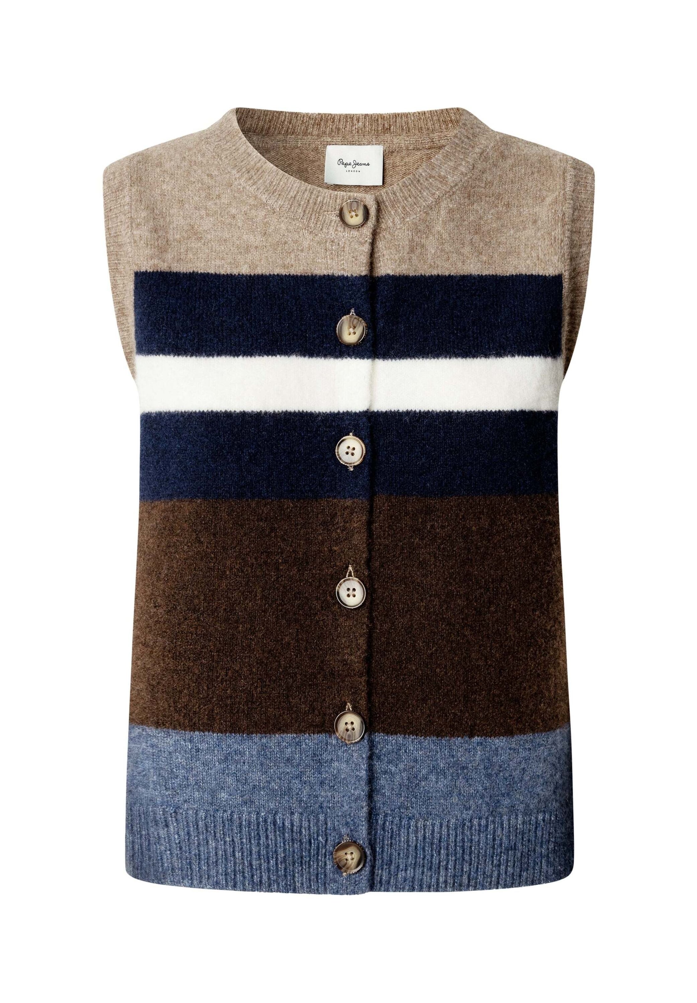 Gilet in maglia 'Alani' di Pepe Jeans in beige: frontale