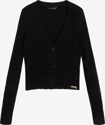 GUESS Knit Cardigan in Black: front
