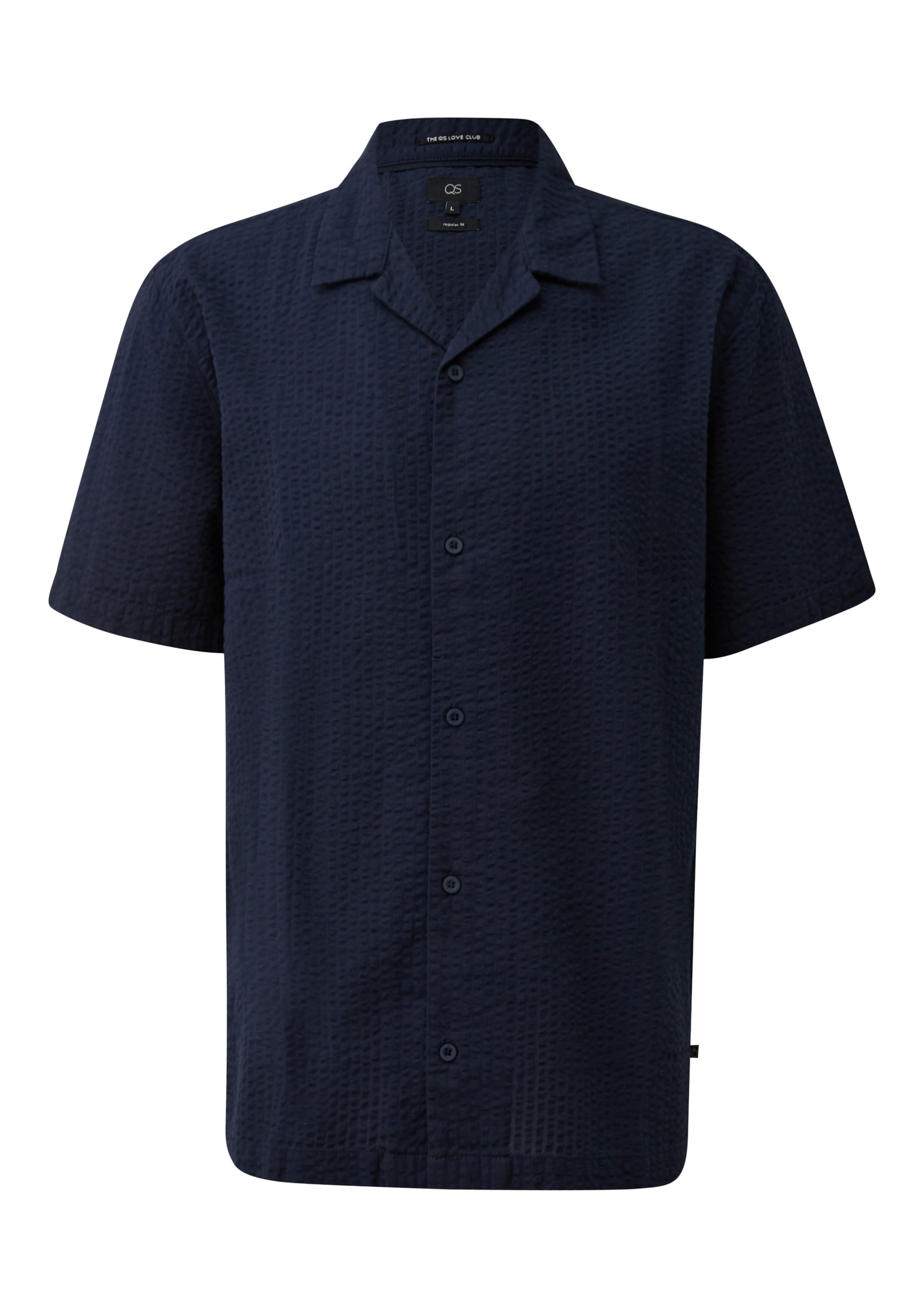QS Regular Fit Hemd in Blau: Vorderseite