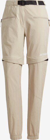 Effilé Pantalon de sport 'Utilitas' ADIDAS TERREX en beige : devant