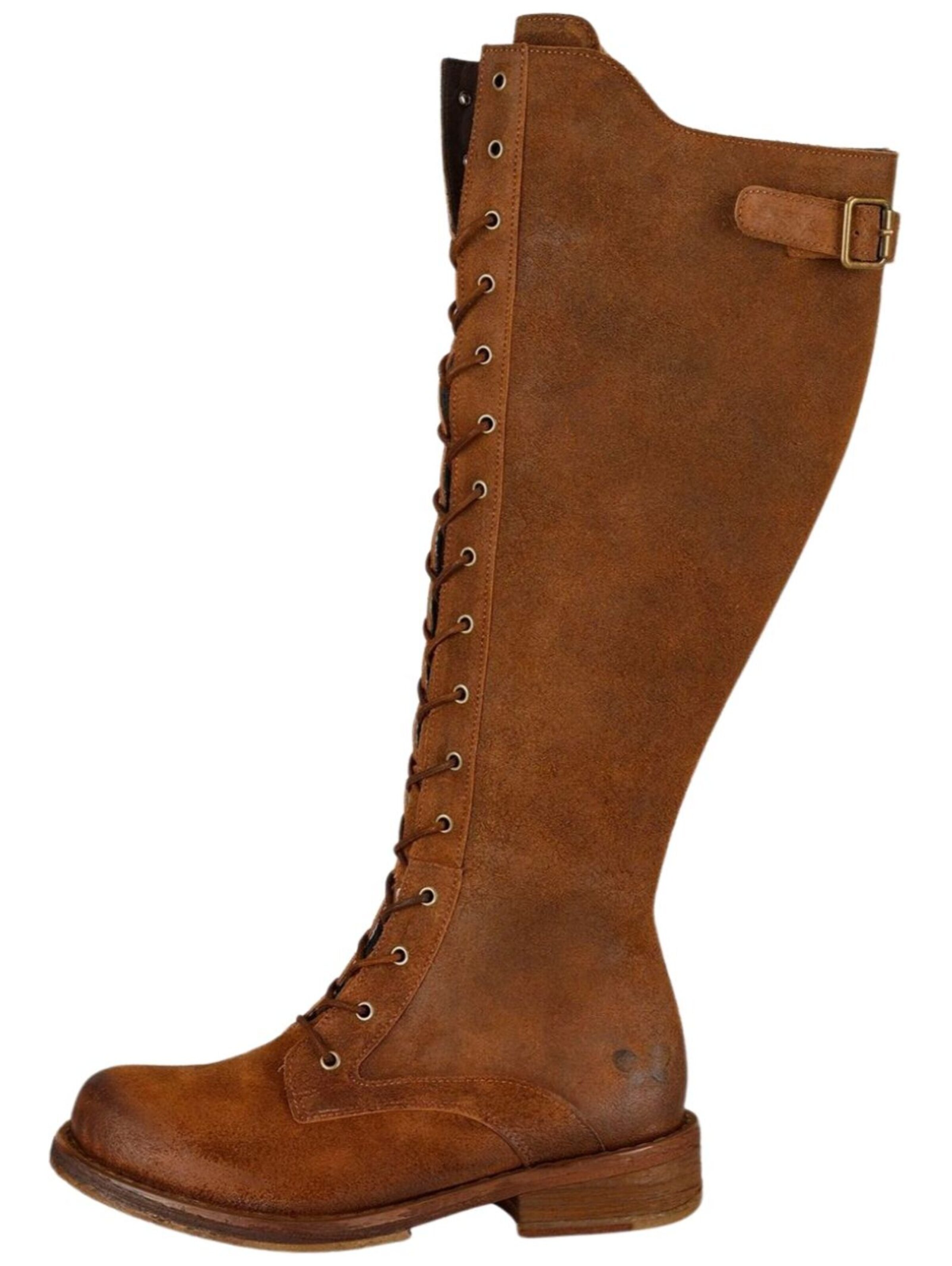 Felmini Wide Fit Lace-Up Boots 'Cooper W110' in Brown