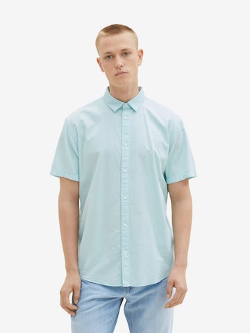 TOM TAILOR - Regular Fit Camisa em azul: frente