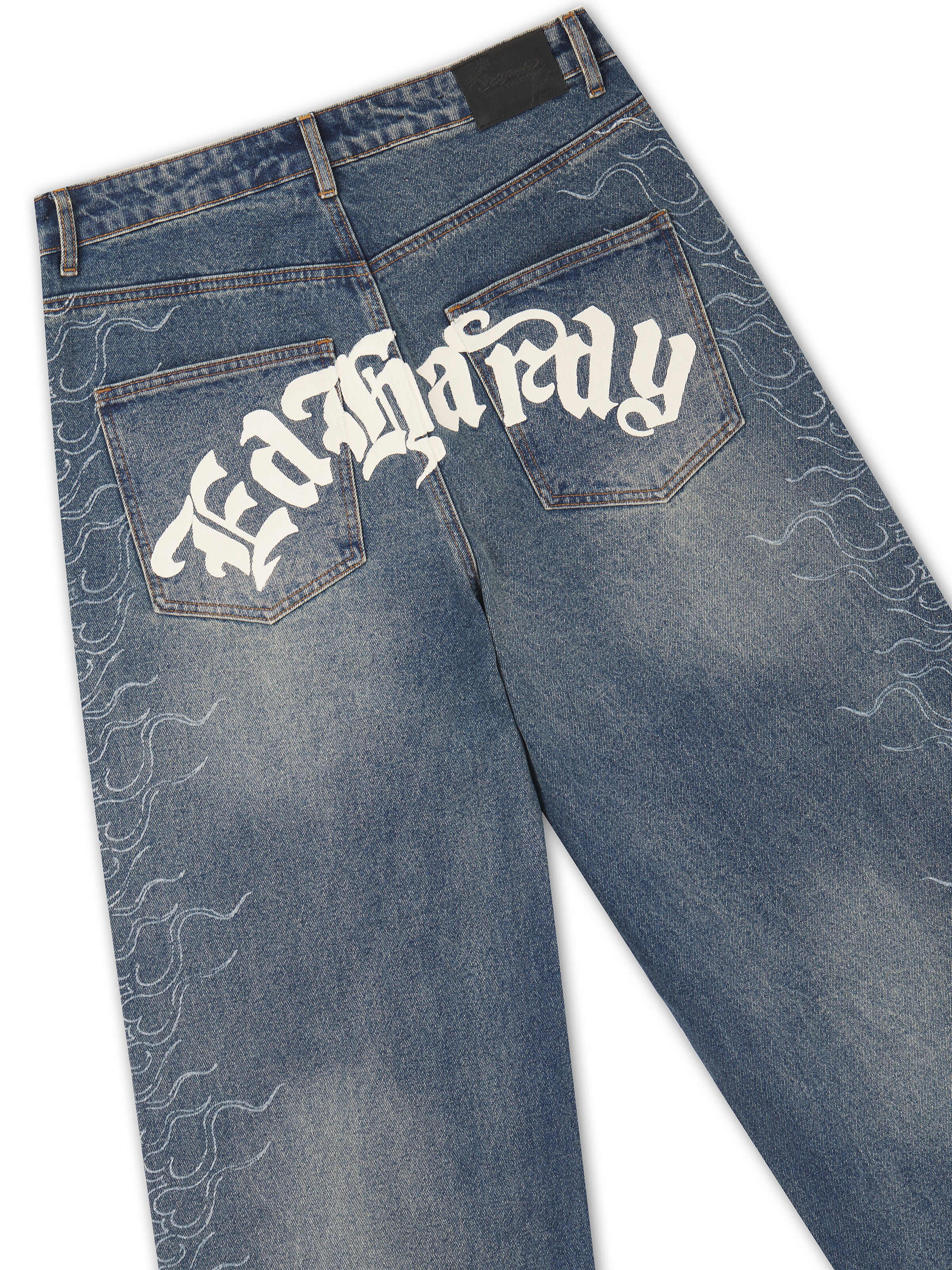 Ed Hardy - Loosefit Vaquero en azul: atrás