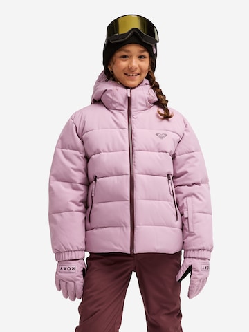 ROXY Athletic Jacket 'Snowyhill Puffy' in Purple: front