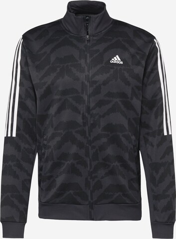 ADIDAS SPORTSWEAR Athletic Zip-Up Hoodie 'Tiro Suit-Up' in Grey: front