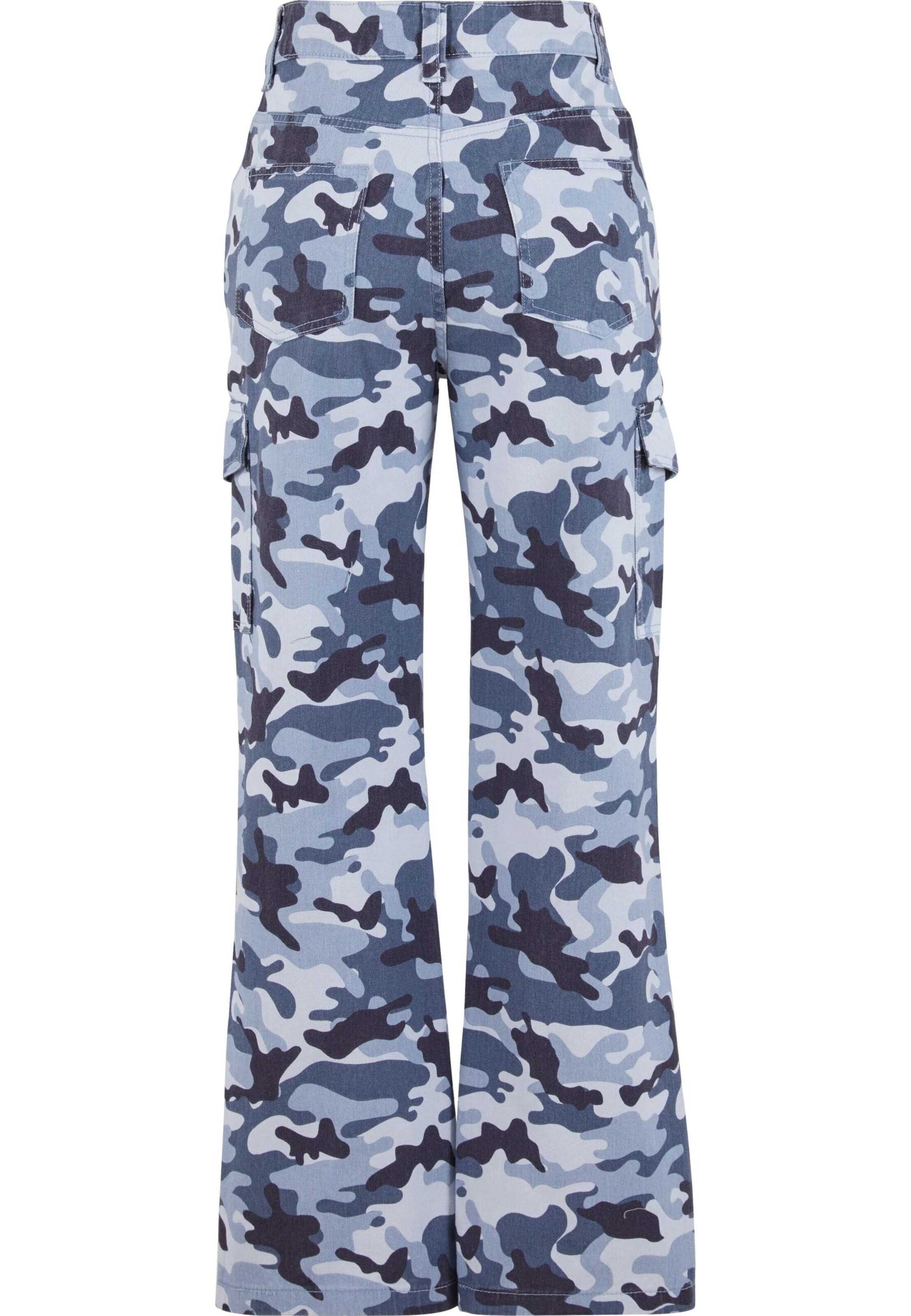 Wide Leg Jeans cargo DEF en bleu