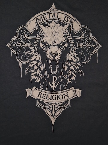 Maglietta 'Powerwolf Wolfhead' di Rockshirts in nero