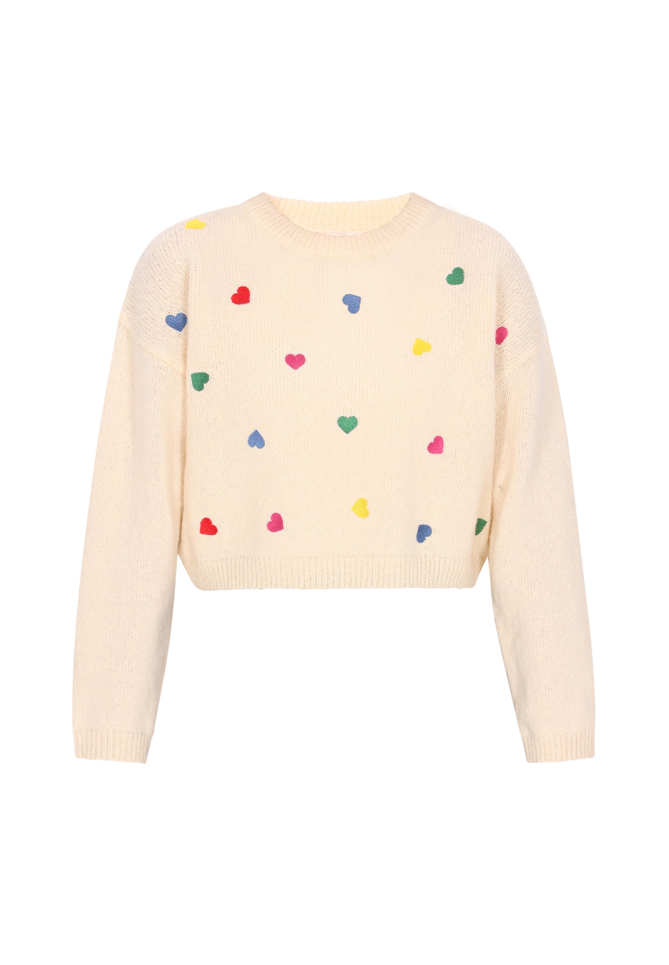 MYMO - Pullover oversized 'Young Fashion' em branco: frente