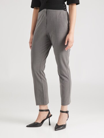 Warehouse Regular Панталон с ръб 'Essential' в сиво: отпред