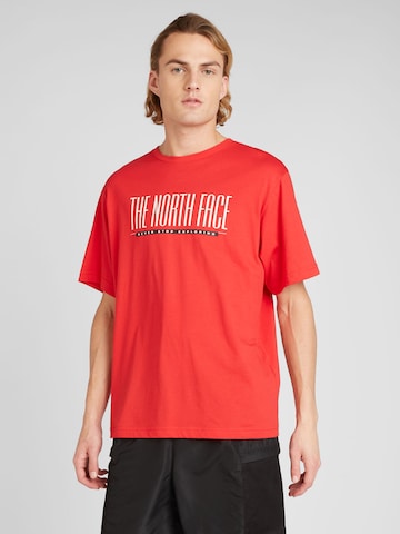 THE NORTH FACE - Camisa 'EST 1966' em vermelho: frente