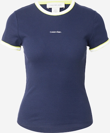 mėlyna Calvin Klein Jeans Marškinėliai: priekis