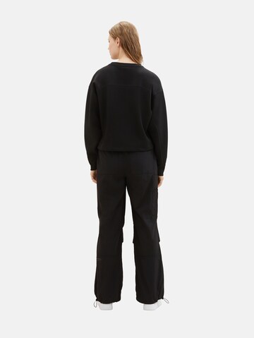 TOM TAILOR DENIM Loosefit Hose in Schwarz