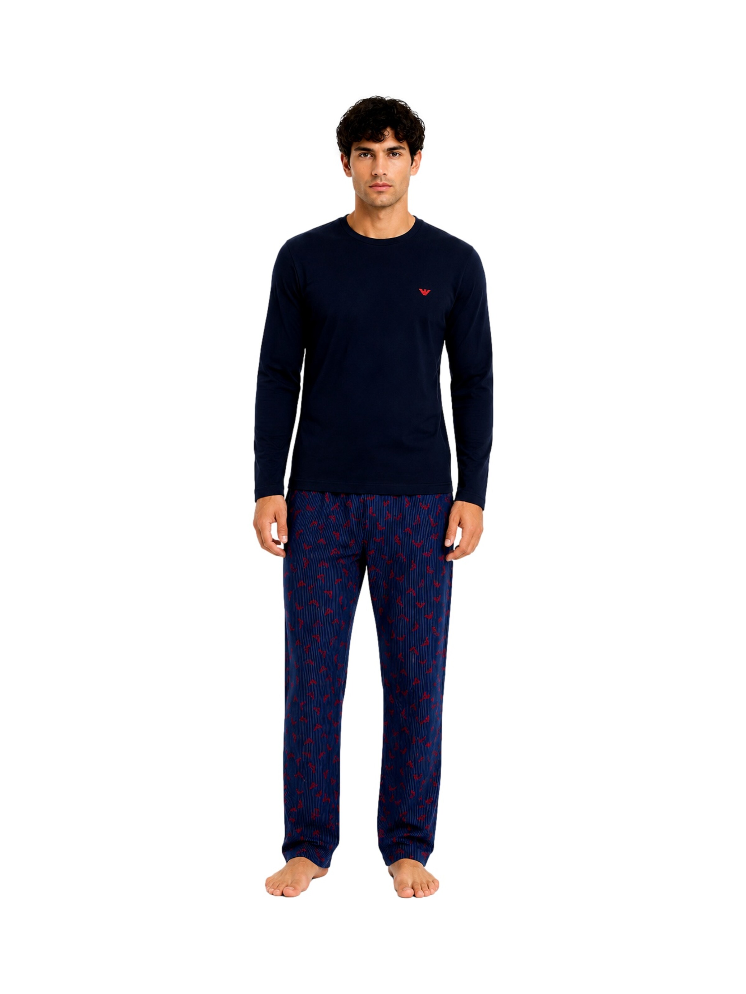 Emporio Armani - Pijama comprido em azul