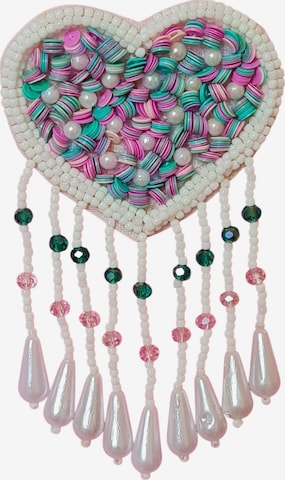 PfauGermany Earrings 'Heart Beat' in White: front