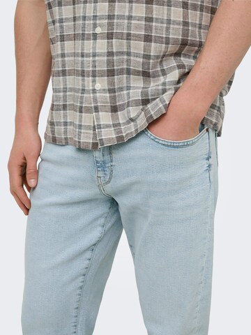 Only & Sons Baggy Jeans 'Weft' in Blue