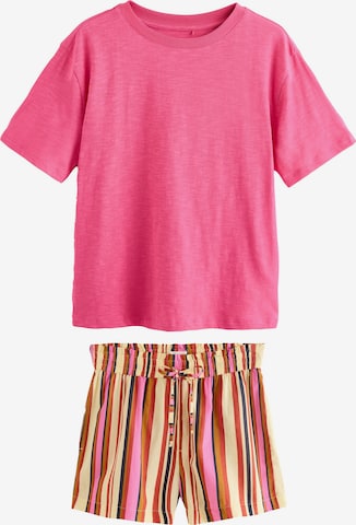 rožinė Next Pižama su šortais: priekis