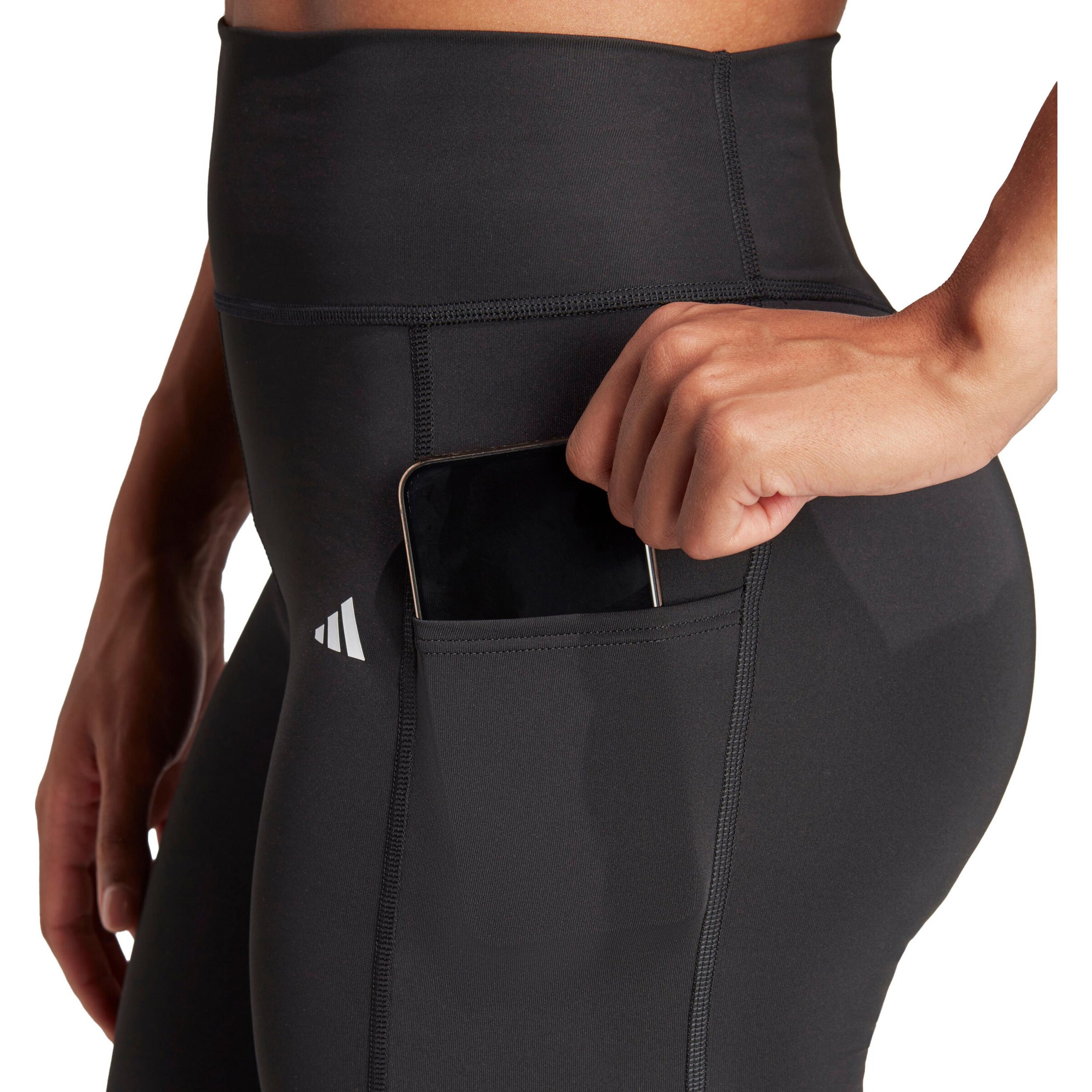 Skinny Pantalon de sport 'Optime Full-Length' ADIDAS PERFORMANCE en noir